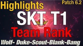 [SKT T1 TEAM RANK] Duke, Blank, Scout, Bang, Wolf Highlights #2