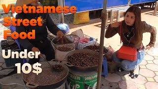 Vietnamese street food | Roasted Chestnut with hot Vietnamese girl
