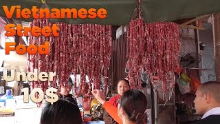 Vietnamese street food | Vietnamese dried BBQ sausage | Street food in Vietnam 2016