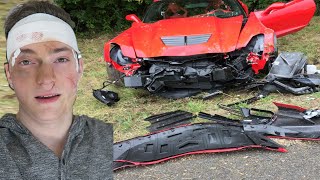 CRASHED MY DADS CORVETTE Z06 PRANK - SUPERCAR - CAR CRASH PRANK (PRANKS)