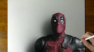 Deadpool Drawing - How to draw 3D Art
