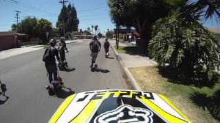 Mobbing the Town with the Crew on Go-Peds