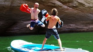Paddle Board Boxing! - KO'd and Drowning!