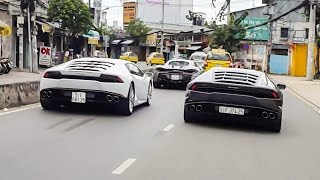 Cường Đô La cùng dàn Lamborghini khuấy động Sài Gòn cuối tuần | XSX