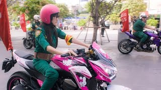 Đoàn mô tô, PKL "khủng" dẫn đoàn 100 xe đạp điện rước dâu tại Sài thành | XSX