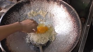 Vietnam street food - Crispy Fried Rice with Meat ADDED 2 Fresh Eggs and Minced Vegetables