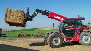 World Amazing Modern Agriculture Equipment Mega Machines Hay Bale Handling Tractor Loader Forklift