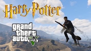 GTA V Mod #1 --Harry Potter  cùng cô giáo đi phá hủy doanh trại quân đội (  phiên bản GTA V )