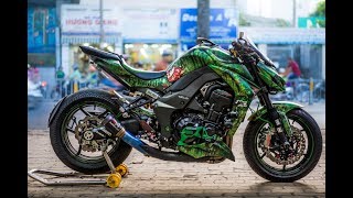 Kawasaki Z1000 Đập tan mọi ánh nhìn với phong cách “RỈ SÉT” xanh rêu kịch ĐỘC của…. biker Sài Gòn!