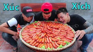 Hữu Bộ | Làm Nia Xúc Xích Chiên Khổng Lồ | Giant Sausage Tray