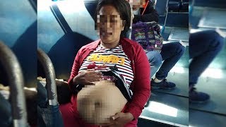 Cảnh giác: Bụng mỡ giả mang bầu để xin tiền trên xe buýt  | VTV24