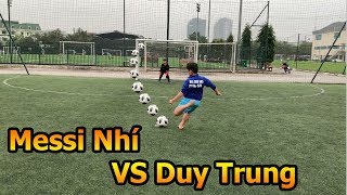 Thử Thách Bóng Đá Duy trung trổ tài thủ môn so tài Messi nhí tuyển Futsal Việt Nam