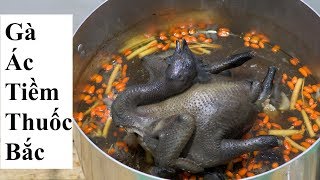 GÀ ÁC tiềm THUỐC BẮC cách nấu lẩu gà thơm ngon bổ dưỡng... hotpot  black  chicken Vietnam Food