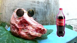 Thử Thách Ăn Hết 1 Cái Đầu Lợn Hầm Với Cocacola (phần 1)|Eat a pig's head