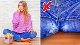 100 CLOTHING HACKS LIVE || Get Thrifty With Us