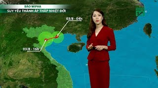 Thời tiết 6h 03/08/2019: Rạng sáng nay, bão số 3 ở  trên bờ biển các tỉnh Quảng Ninh-Nam Định| VTC14