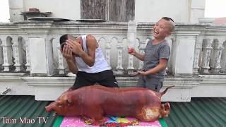 Trò Chơi Ăn Lợn Quay Đập Đầu - Mao Đại Ca Lần Đầu Chiến Thắng Mao Đệ Để Dành Được Cả Con Lợn Quay To