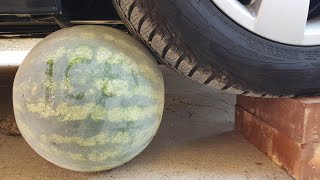 Crushing Crunchy & Soft Things by Car! EXPERIMENT CAR vs ICE WATERMELON