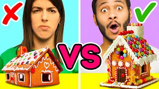 34 CUTE WAYS TO GET INTO THE CHRISTMAS SPIRIT || GINGERBREAD HOUSE CHALLENGE