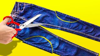 JEANS IDEAS AND CRAFTS || RECYCLE AND REUSE DIYs
