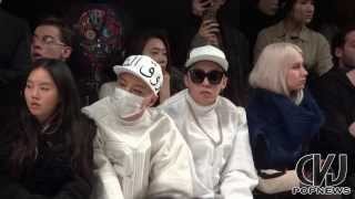 140117 G-Dragon & Taeyang in Paris - Juun.J Fashion Show
