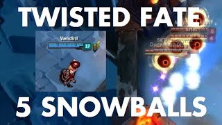 Twisted Fate vs 5 Snowballs